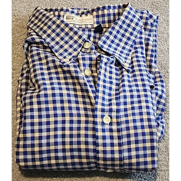 Vtg GITMAN BROS Shirt Mens Large Blue Kashmyl Oxford Button Down